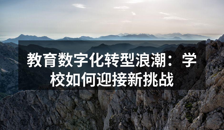 教育数字化转型浪潮：学校如何迎接新挑战